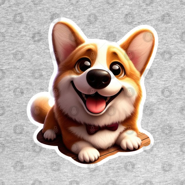 Cute Corgi sitting and smiling by clearviewstock